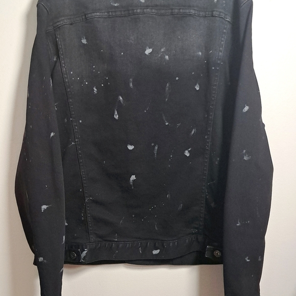CULT OF INDIVIDUALITY JACKETMEN XXL BLACK PAIN SPLATTER TRUCKER STRETCH./ Dr - Picture 3 of 14